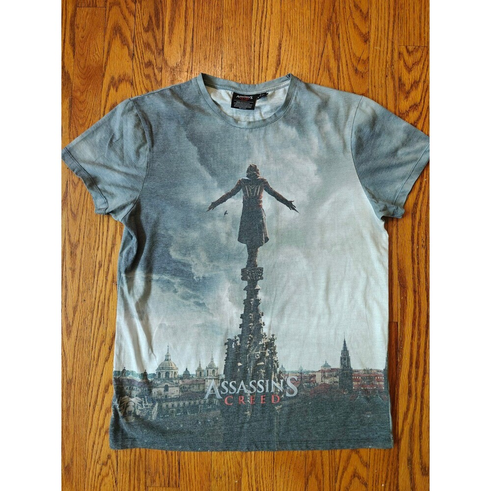 Assassin's Creed Movie Promo Graphic T Shirt Leap of Faith Adult Large Ubisoft
